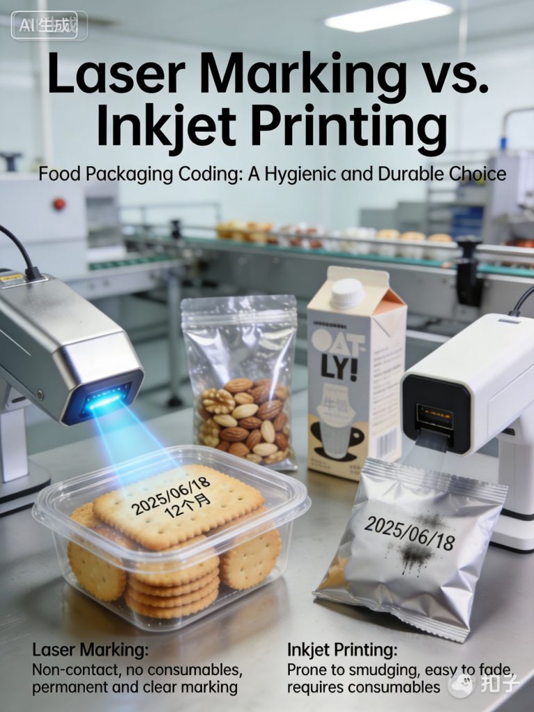 Laser Coding vs. Inkjet Printing for Food Packaging