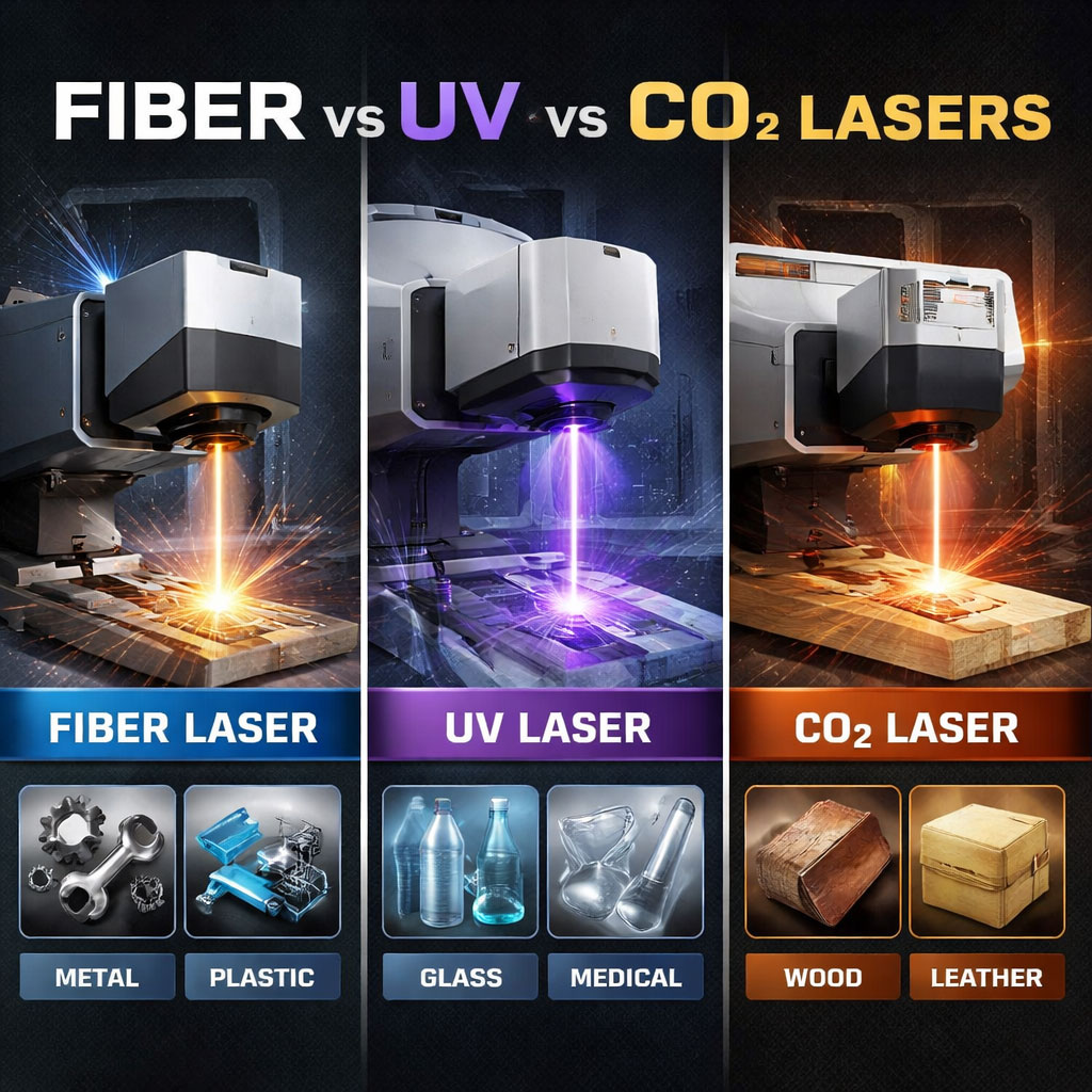 Fiber vs UV vs CO₂ Lasers